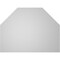 Ekena Millwork Octagonal Top Surface Mount PVC Gable Vent w/ 3-1/2"W x 1"P Standard Frame, 32"W x 24"H GVPOT32X2401SN - alternate 2